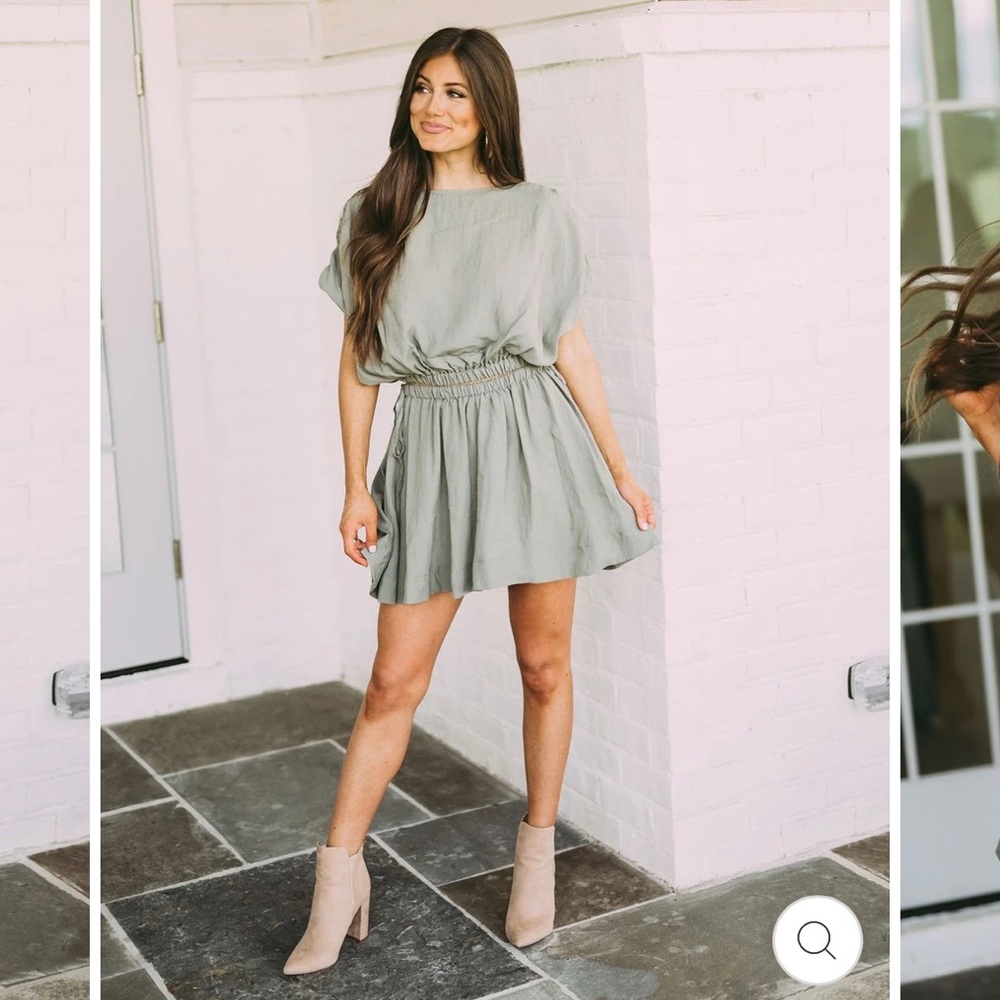 Olive Green Skirt Set